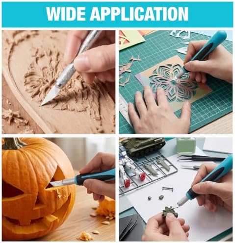 DURATECH 16-Piece Exacto Knife Set for Crafting, Modeling, Pumpkin Carving