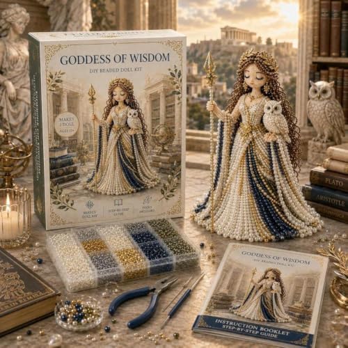  Divine Goddess DIY Beaded Doll Kit, Craft for Adults with Tools (Style E)