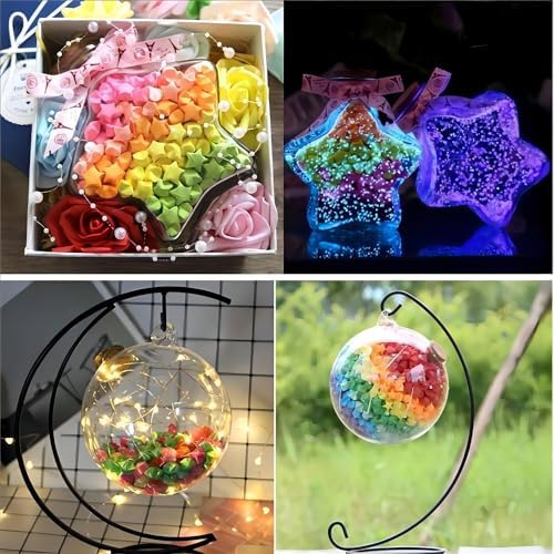 1080 Sheets Star Origami Paper - 10 Color Assortment, Double Sided, Solid Color, DIY Hand Art Crafts
