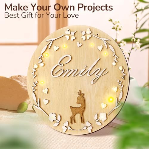 Philorn 12Pcs Wood Circles