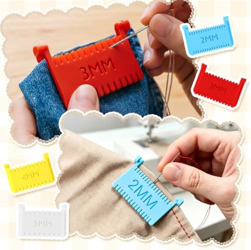 4PCS Clip on Sewing Ruler 2mm 3mm 4mm 5mm Edge Stitch Lock and Sewing Gauge
