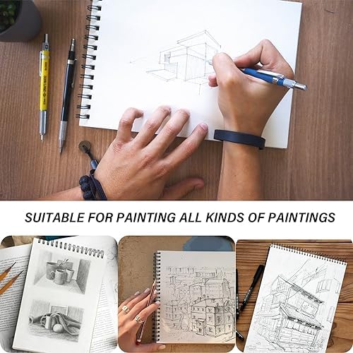 Deokke Sketchbook Top Spiral Bound Sketch Pad, 9 x 12 inch,100GSM Thick Paper,50 Sheets 100 Pages,Art Sketch Book Aesthetic Cute Drawing Writing Paper for Girls Women-Flower