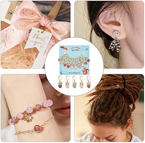 NBEADS 20 Pcs 5 Colors Owl Stitch Markers, Alloy Enamel Crochet Charms Stitch Marker Knitting DIY Gift for Knitting Weaving Sewing Accessories Quilting Jewelry Making