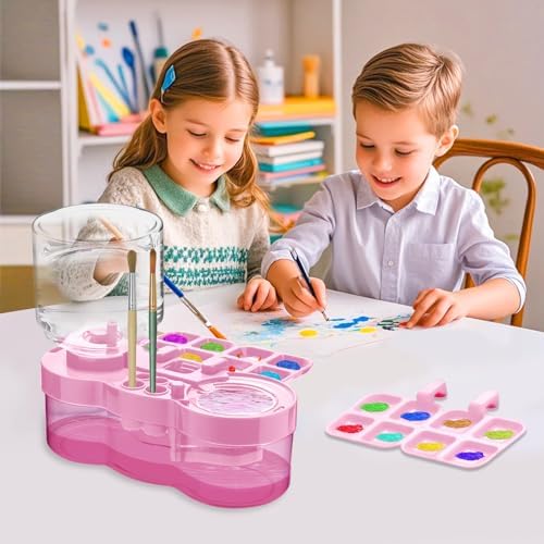 Upgraded Paint Brush Cleaner Tool,Brush Rinser Cup Painting Running Water Circulation Art Supplies for Acrylic,Watercolor and Water Based Creative Gift for Adult Artist Beginner and Painter