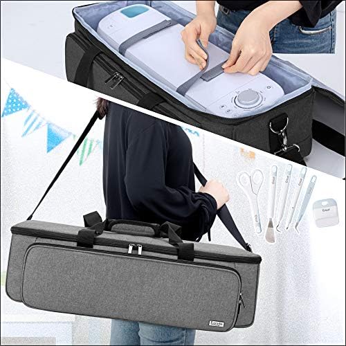 LUXJA Carrying Bag for Cricut Die-Cutting Machine and Supplies, Gray