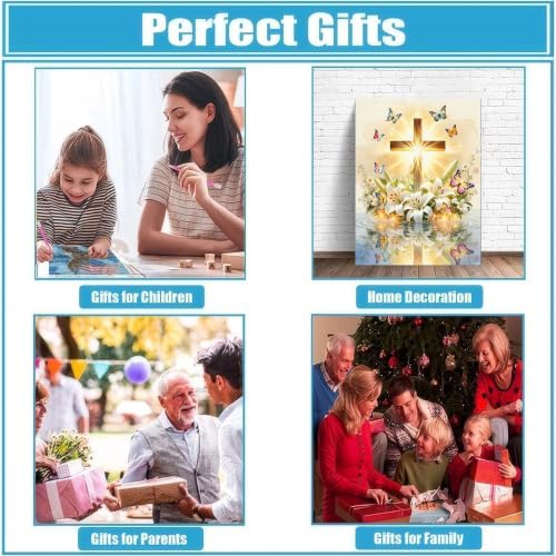 bleihum Cross Diamond Art Kits for Adults 12x16inch