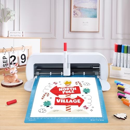 REALIKE 8.5”x12” Cutting Mat Compatible with Cricut Joy Xtra, Blue Light Grip Cutting mats for Joy Xtra Accessories