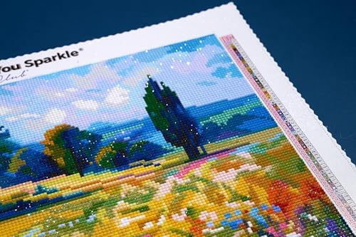 DIAMOND ART CLUB Wildflower Field with Trees in the Summer Countryside