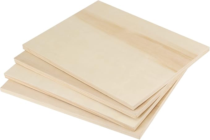 JOIKIT 10 Pack 9 x 12 Inch Wood Canvas Panels, Wooden Canvas Board Unfinished Wood Cradled Painting Panel Boards, Artist Wooden Canvases for Burning, Pouring, String Art, Crafts