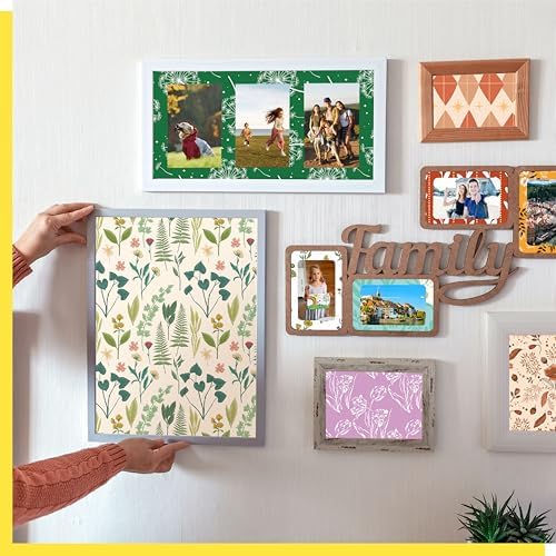 30 Sheets Vintage Style Paper Pad, Double-Sided Scrapbook Paper Retro Design with Flowers, Plants & Stripes, Decorative Scrapbooking Supplies For Card Making, Album, Stamping, Background Decoupage