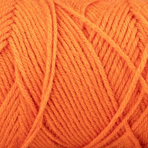 Craft County Size 4 (Medium) 100% Acrylic Fiber Yarn – Variety of Color and Pattern Options – Great for Crochet, Knitting, and Weaving (Carrot)