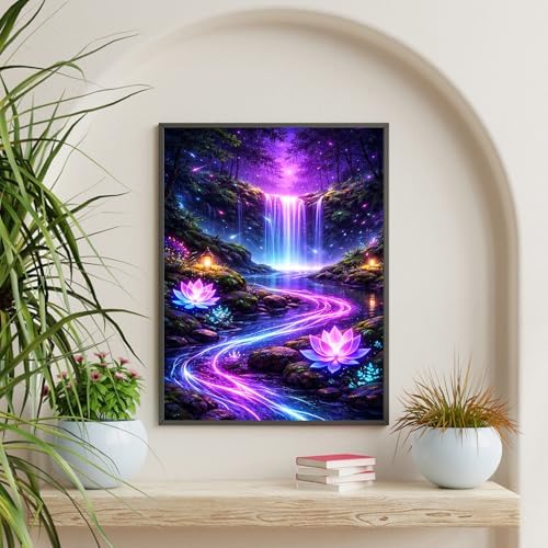 Diamond Art Kits for Adults & Beginners, Waterfall Diamond Painting Kit