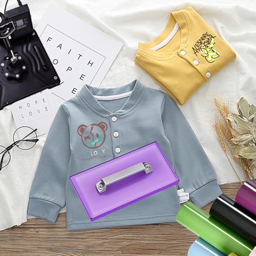 HTV Cooling Block with Handle for T Shirt, 9.5" x 4.72" Craft Tool Cooler for Heat Press, Heat Transfer Vinyl, Sublimation Paper, DTF Film, Sublimation HTV, Iron on Vinyl, Heat Transfer Paper