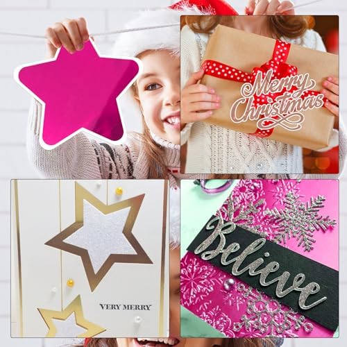 28 Pack Metallic Holographic Cardstock Paper Sheets 8" x 12" 250gsm/92lb