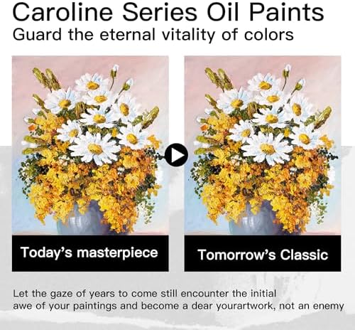 rubens Caroline Oil Paint Set 2oz 10 Still Life Colors Oil Paint for Canvas | Professional Oil Paints with Thicker Creamy Texture, High Saturation, Large Tubes Art Supplies for Adult, Artists, Beginners