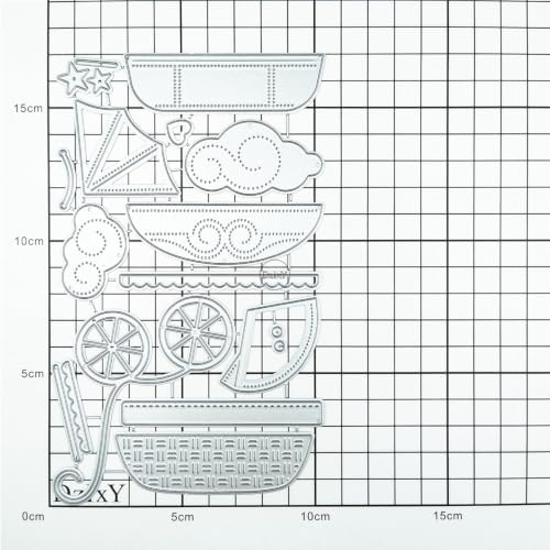 Patchwork Stroller Clouds Metal Cutting Dies for Card Making