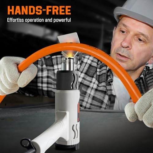Heat Gun - Variable Temperature Control Cool Mode 100℉~1200℉, 1800W Heavy-duty Hot Air Gun with 4 Nozzles for Shrink Tubing, Crafting, Epoxy Resin, Vinyl Wrap