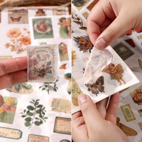 Vintage Scrapbook Stickers 24 Sheets 480 Precut People Stickers for Scrapbooking Washi Sticker for Journaling Vintage Junk Journal Supplies
