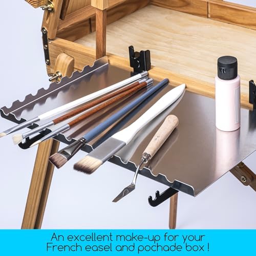 MEEDEN Aluminum French Easel Side Tray: Tray Shelf for Painting Easel
