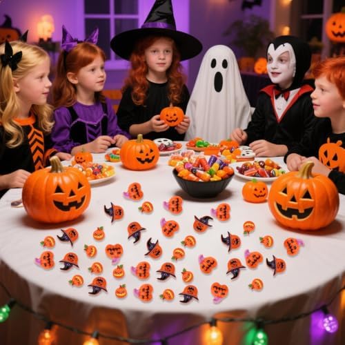 Lyreh 210pcs Mini Resin Halloween Pumpkins, Small Resin Pumpkins