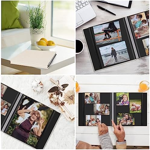 Zesthouse Photo Album Self Adhesive Pages, 60 Pages Magnetic Scrapbook Albums with Sticky Page, Photos Album Holds 8x10 & 5X7 & 4x6 & 6x8 & 3x5, Large Picture Book Ideal Gift for Family Wedding Baby