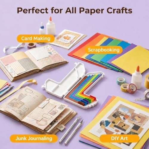 7Pcs Paper Craft Alignment Guides with Case for Card Making