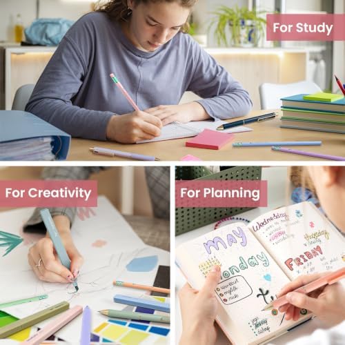 Taja Cute Pencil Case With School Supplies, 39 PCS, Stationery Set, Pink