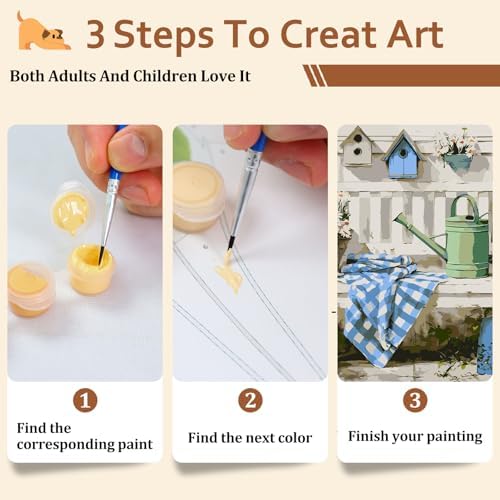 Reivworl Farm Paint by Numbers for Adults Beginner, Farm Paint by Numbers Kits for Adults, Painting by Number Kits for Gifts and Wall Decor 16x20Inch