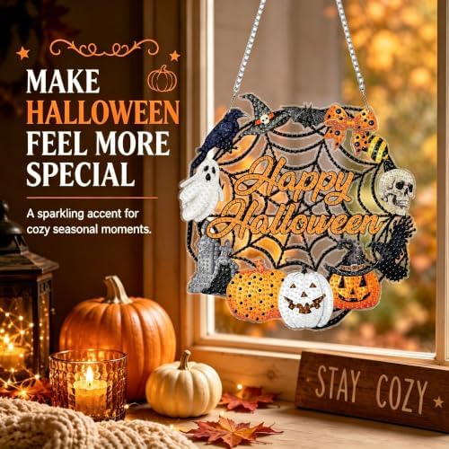 Halloween Hanging Diamond Art Kits for Adult Diamond Painting Kit Pendant