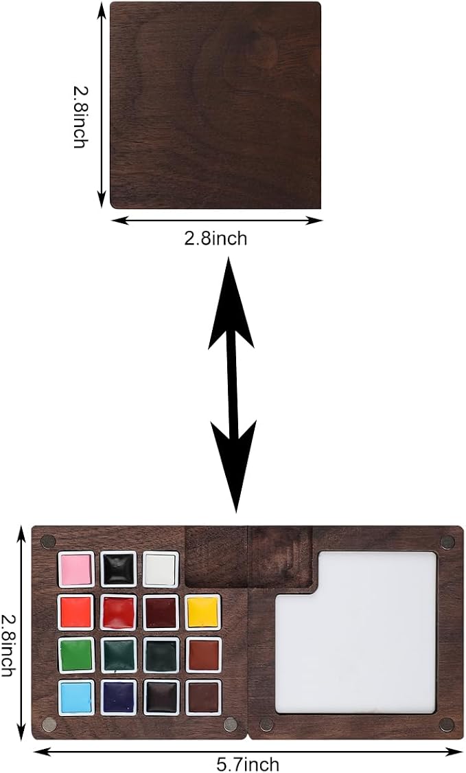 Mini Watercolor Paint Set Portable Pocket Paint kit for Artists Lovers