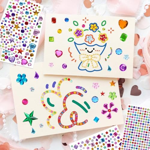 10000PCS+ Gem Stickers, Rhinestone Stickers for Crafts, Jewels Diamond