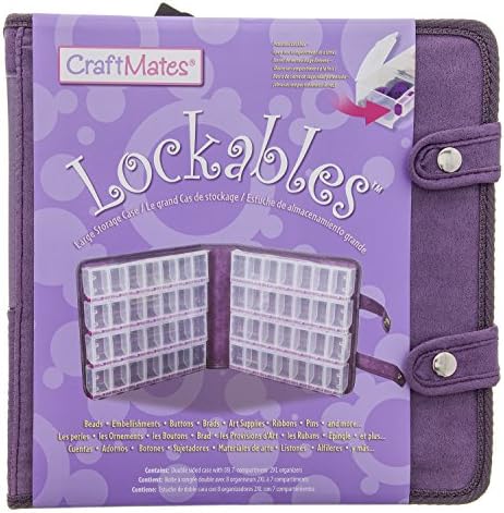 Craft Mates Double-Sided Case, 8 Organizers, Locking Compartments, Clear