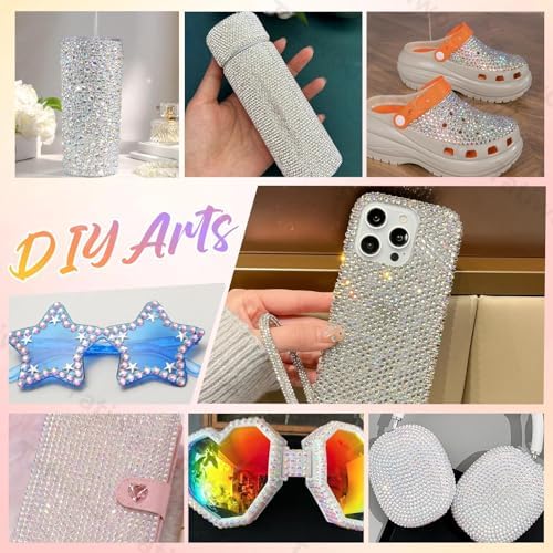 28Grids Clear AB Flatback Bedazzling Gems 2-6mm, Resin Rhinestones Kit