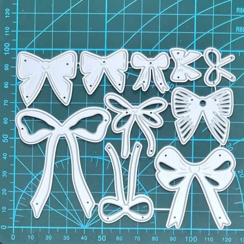 Cutting Dies Metal Stencils Scrapbooking Tools DIY Embossing Template for Paper Card Making Album Arts Crafts Supplies (Bow Tie Set-12.4x10.2cm)