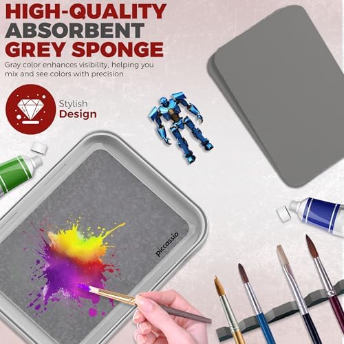 Stay Wet Palette for Acrylic Painting, Easy to Clean, Sturdy and Durable, Ideal for Painting Miniatures, Warhammer Painters, Students, Beginners, and Hobbyists