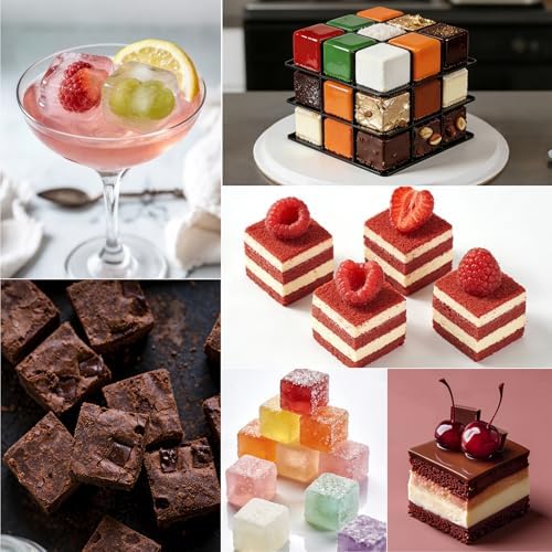 Square Silicone Mold 30-Cavity, 1.2" Square Cube Molds for Chocolate