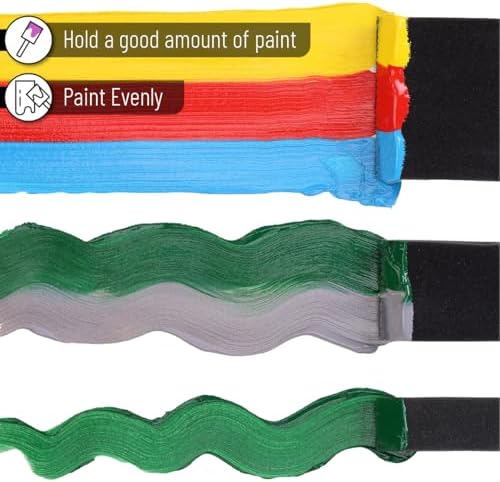 Bates Foam Paint Brushes, 120 Pack, 1" & 2", Sponge Brushes for Painting, Staining, and Mod Podge - Paint Sponges