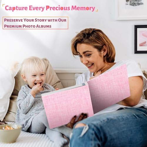 Artfeel Photo Album Self Adhesive Scrapbook,120 Pages Large Photo Book for 4x6,5x7,8x10 Pictures,DIY Album for Baby Wedding Family Travel Birthday,with Metallic Pen and Scraper