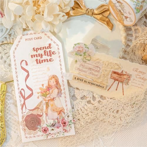 Alideco 6 pcs Decorative Adhesive Tapes Cartoon PET Tape Great for Bullet Journal Supplies, Arts, Scrapbook, DIY Crafts, Planners(huahuibiankuang) (xindonghuadian)