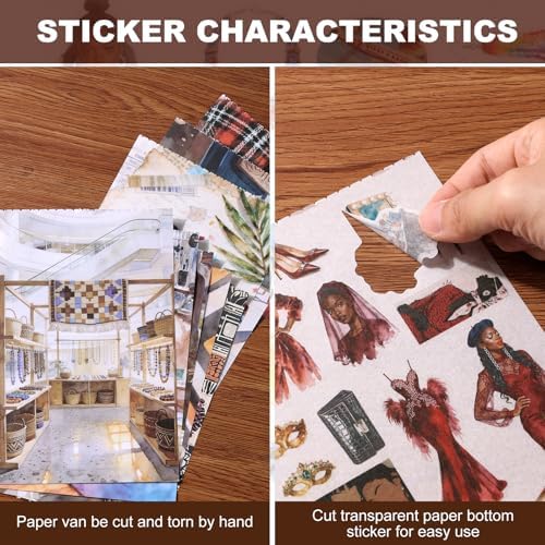 Black Girls Scrapbooking Stickers 400 Pre-Cut Washi Stickers