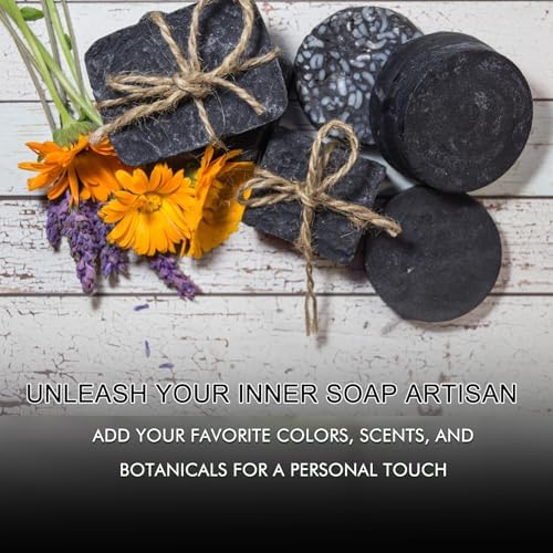 EDSRDRUS 15 Ounces Glycerin Soap Base - Scented Melt and Pour Soap Base for DIY Crafting, Easy to Cut, Vegan and Natural, Moisturizing and Gentle on Skin, Perfect for Soap Making Supplies (Charcoal)