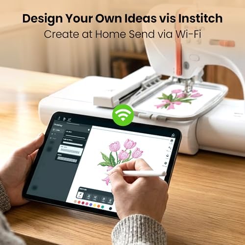 PooLin EOC03(2in1) Sewing and Embroidery Machine 4"x4" & 4"x9.25" Embroidery Size, 130 Built-in Designs 207 Sewing Stitches, 4.3" Touch Screen with WiFi Transfer, Includes Full Kits 1-on-1 Training