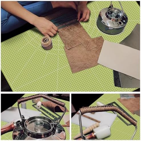 24" x 36" Self Healing Cutting Mat: Double Sided Sewing Cutting Mat Craft Supplies A1 Size for Quilting, Crafts Arts, and Fabric Grey & Green Design (Grey & Green)