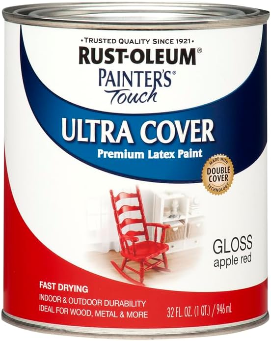 Rust-Oleum Painter's Touch Latex Brush-On Paint, Gloss Apple Red