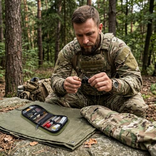 Army Sewing Kit for Adult Men Military Survival Emergency Sewing Kit Button