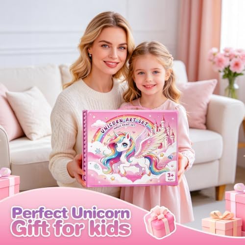 homicozy Art Supplies for Kids 208Pcs Unicorn Drawing Kit for Age 4–12 Gift