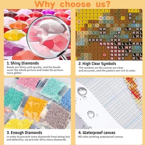 3 Pack Pink Diamond Art Kits for Adults Diamond Painting Kit for Adults