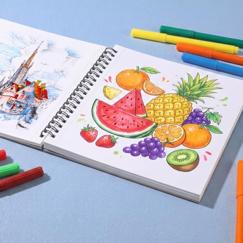 7.6 × 7.6 Inch Marker Sketchbook,120gsm Drawing Paper for Alcohol Markers | Acid-Free Smooth Drawing Paper, Ideal for Blending And Layering, Works with Markers, Pens, Pencils & Brush Lettering