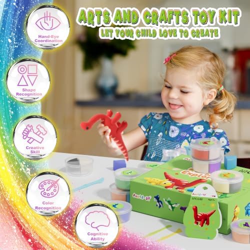 Aestd-ST Air Dry Clay Kit - Dinosaur Theme, Modeling Clay for Kids
