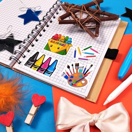 100Pcs Art Stickers, Crayon Stickers, Paint Laptop Decals, Painting Decals - Art Party Supplies, Paint Party Supplies, Gifts for Women & Men